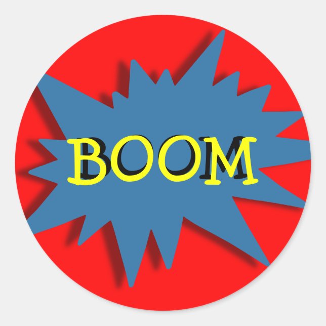 Adesivo Redondo Tema do Partido Super-Herói Vermelho Azul (Frente)