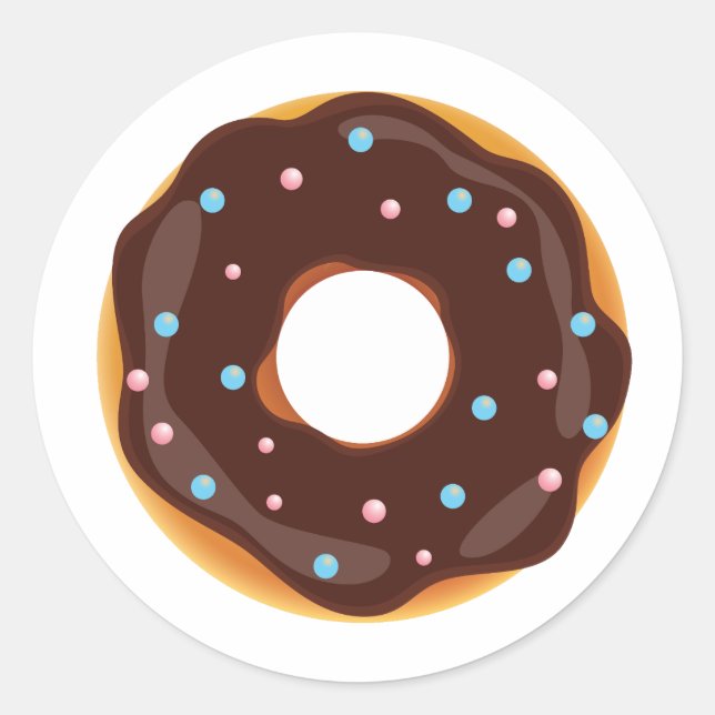 Adesivo Redondo Tema Donut (Frente)