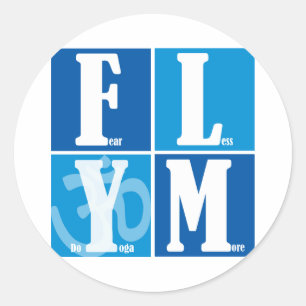 Adesivo Redondo Tema menos ioga mais