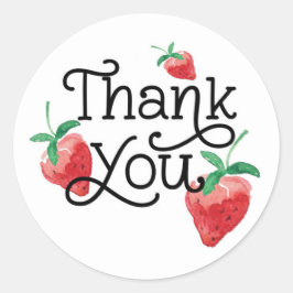 Adesivo Redondo tema morango, primeiro aniversário, aniversário de