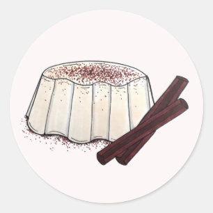Adesivo Redondo Tembleque Puerto Rican New Year Coconut Pudim