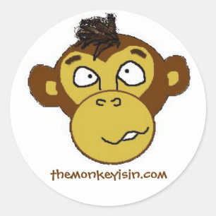 Adesivo Redondo Temonkeyisin.com Sticker