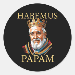 Adesivo Redondo Temos O Vaticano Pope_ Habemus Papam 2025 Leo Xiv