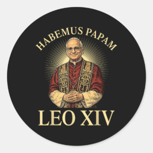 Adesivo Redondo Temos O Vaticano Pope_ Habemus Papam 2025 Leo Xiv