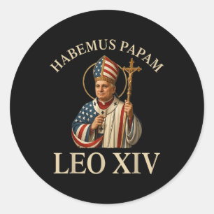 Adesivo Redondo Temos O Vaticano Pope_ Habemus Papam 2025 Leo Xiv