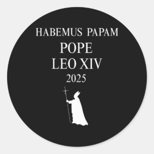 Adesivo Redondo Temos Um Papa Habemus Papam 2025 Deus abençoe Pope