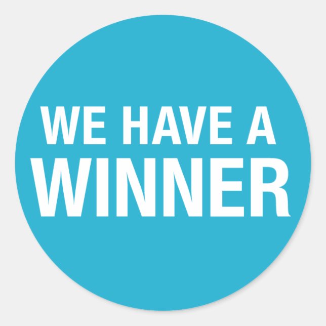 Adesivo Redondo temos um vencedor (Frente)