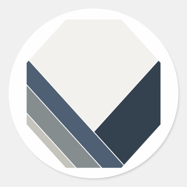 Adesivo Redondo Tempestade Blue e Cinza City Summer Home (Frente)