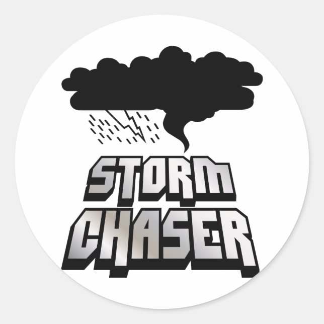 Adesivo Redondo Tempestade Chaser Sticker (Frente)