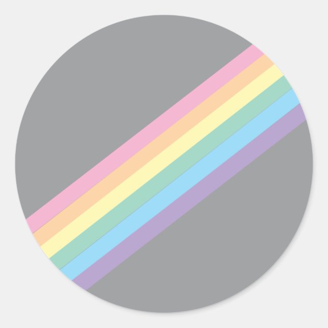 Adesivo Redondo Tempestade Sky e Rainbow Round Stickers (Frente)