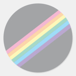 Adesivo Redondo Tempestade Sky e Rainbow Round Stickers