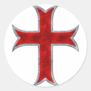 Adesivo Redondo Templar Cross