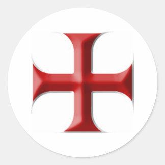 Adesivo Redondo Templar Cross