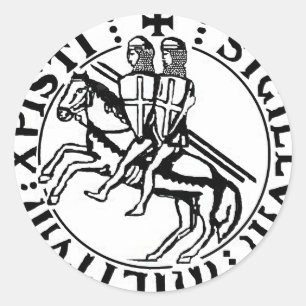 Adesivo Redondo Templário autocolante