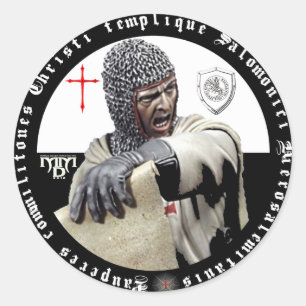 Adesivo Redondo Templário emissário autocolante