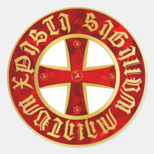 Adesivo Redondo Templários cruz/cruz de cavaleiro/Crusaders cross