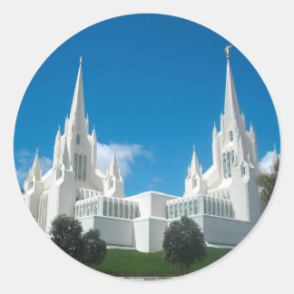 Adesivo Redondo Templo de San Diego LDS