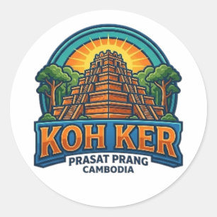 ADESIVO REDONDO TEMPLO KOH KER