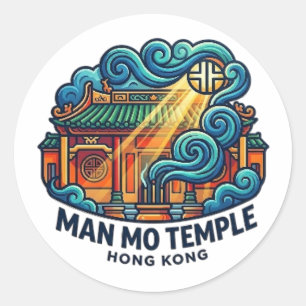 ADESIVO REDONDO TEMPLO MAN MO HONG KONG
