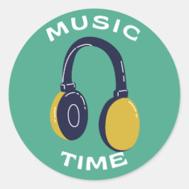 Adesivo Redondo TEMPO DE MÚSICA FOFa LUA DE MEL