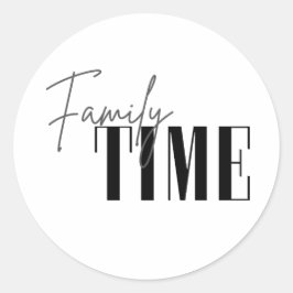 Adesivo Redondo Tempo em família