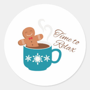 Adesivo Redondo Tempo Para Relaxar