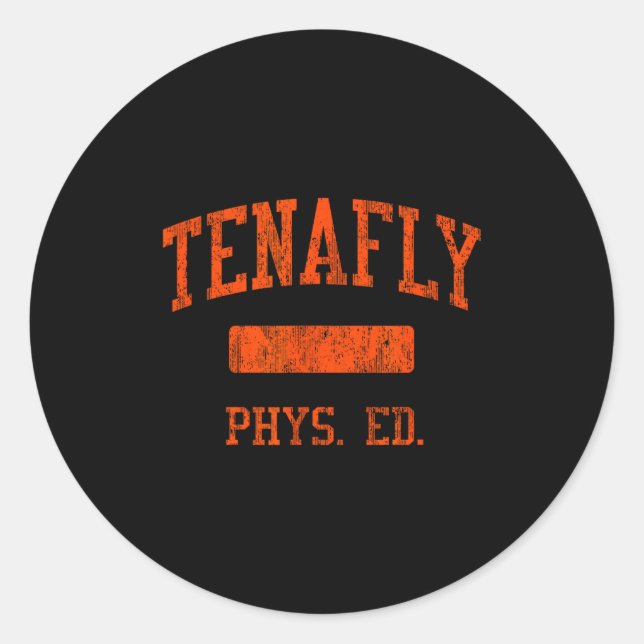 Adesivo Redondo Tenafly High School Hs Tenafly Nj Phys Ed  (Frente)