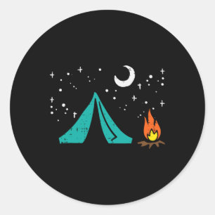 Adesivo Redondo Tenda de Acampamento Campire Camper Meninos Menina