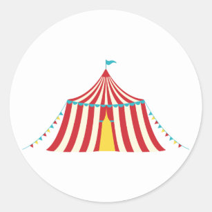 Adesivo Redondo Tenda do circus