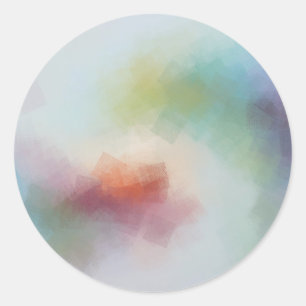 Adesivo Redondo Tendência de Arte Moderna do Abstrato Modelo Color