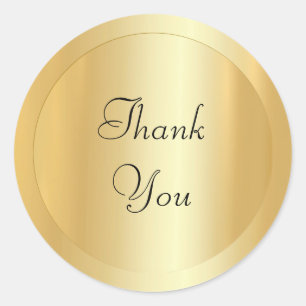 Adesivo Redondo Tendência Moderna Dourada e Elegante de Script Ma