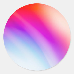 Adesivo Redondo Tendência Personalizada de Gradiente Colorida
