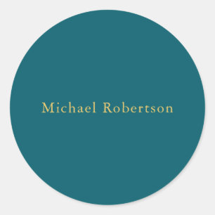 Adesivo Redondo Tendência profissional de cores Douradas e lacrimo