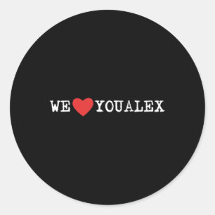 Adesivo Redondo Tendência #weloveyoualex Câncer de pâncreas Awaren