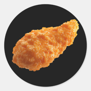 Adesivo Redondo Tender de Frango Crocante Amante de Nuggets de Com