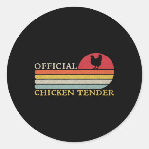 Adesivo Redondo Tender de Frango Oficial Comida Divertida Criação