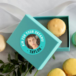 Adesivo Redondo Tendy Inspirational Turquoise Sport Foto