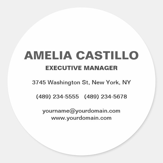 Adesivo Redondo Tendy Modern Elegante Simples Minimalista (Frente)