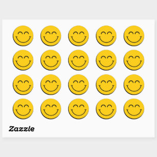 Adesivo Redondo Tendy Smile Sticker