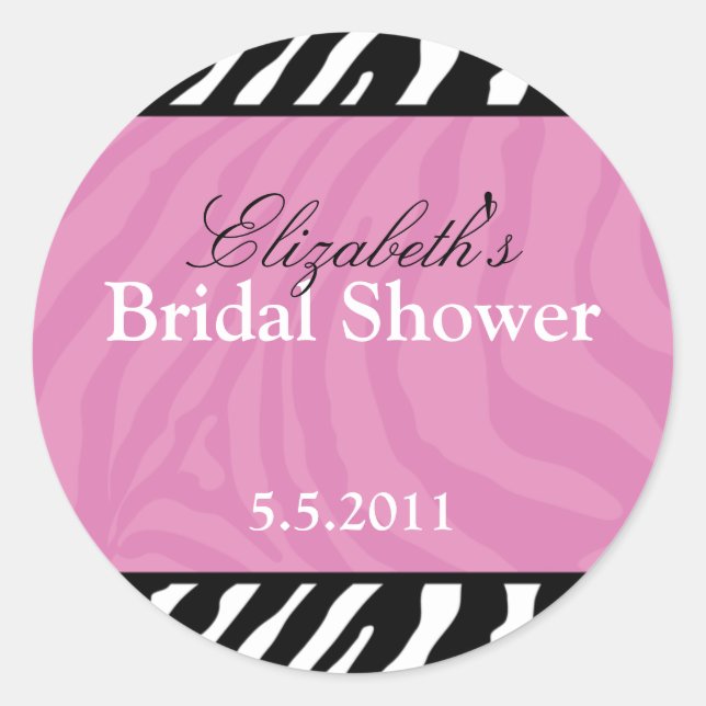 Adesivo Redondo Tendy Zebra Stripe Personalizável (Frente)