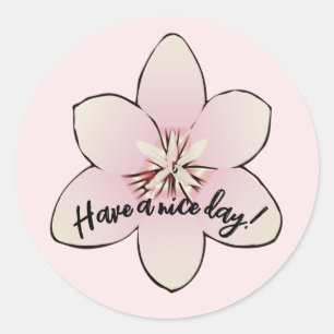 Adesivo Redondo Tenha um belo dia, Stickers