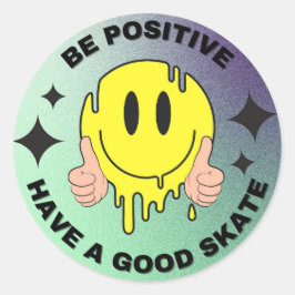 Adesivo Redondo Tenha Um Bom Skate