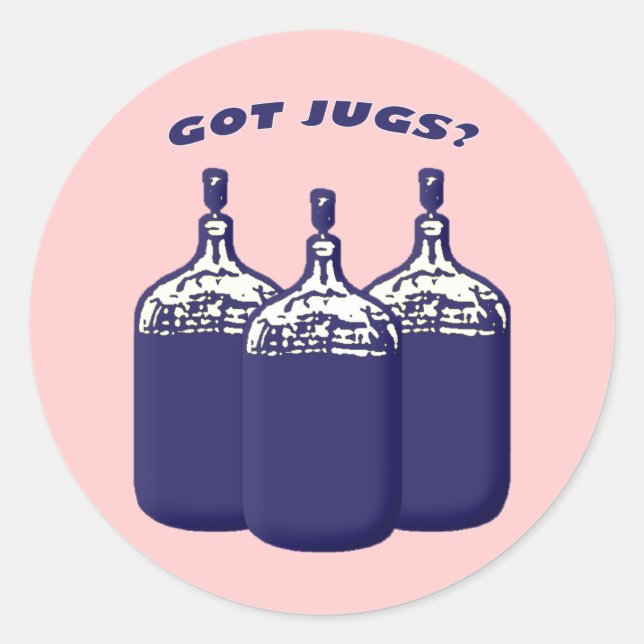 Adesivo Redondo Tenho Jugs (Frente)