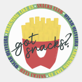 Adesivo Redondo Tenho Snacks - AC