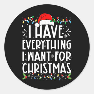 Adesivo Redondo Tenho tudo que quero no Natal, sou eu