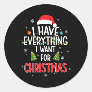 Adesivo Redondo Tenho tudo que quero no Natal, sou eu