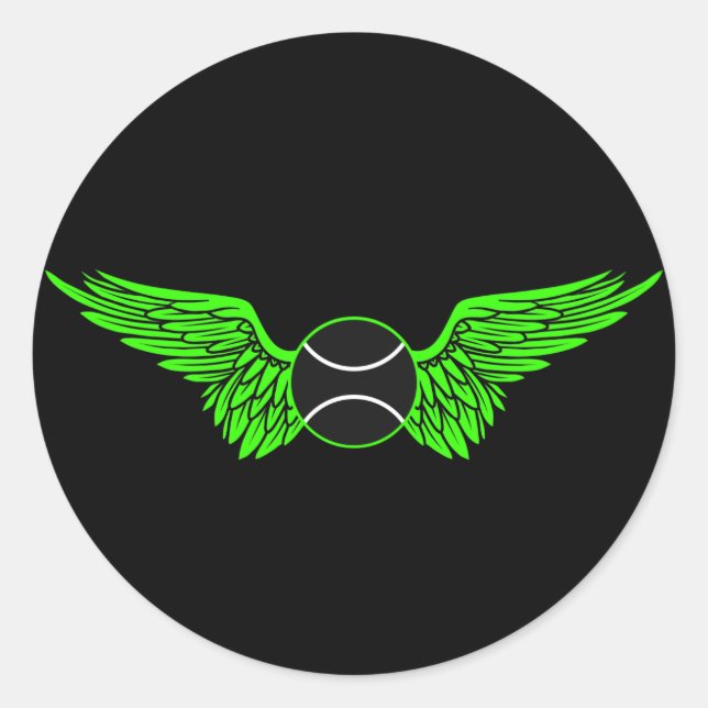 Adesivo Redondo tênis. alada. (Frente)