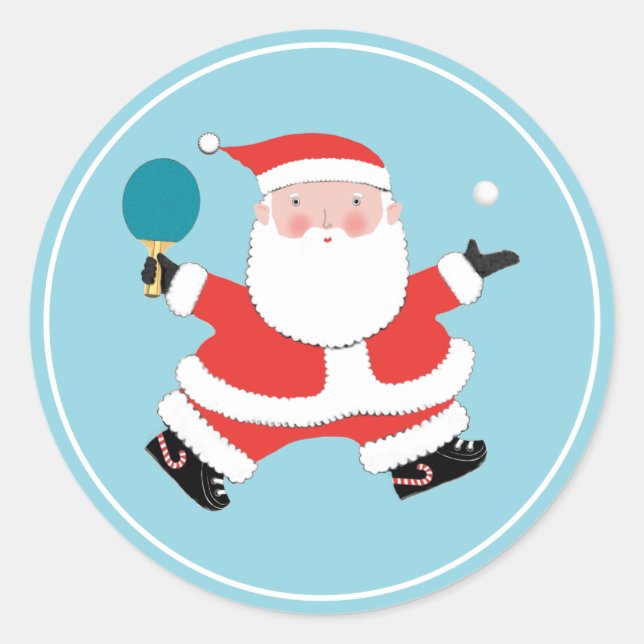 Adesivo Redondo Tênis de Mesa Natal (Frente)