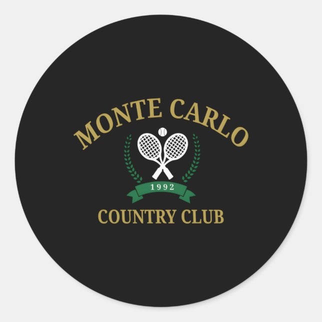 Adesivo Redondo Tênis do Clube Monte Carlo (Frente)