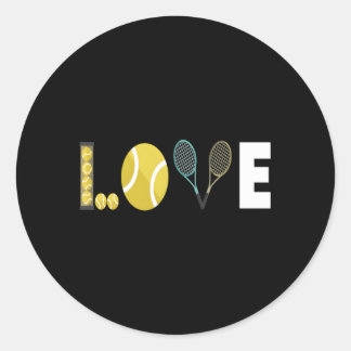 Adesivo Redondo Tênis Love I Tênis Racket Tênis Ball Tênis Pla